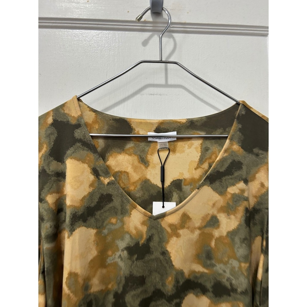 Calvin Klein Camouflage Long Sleeve Top NWT - Picture 4 of 6